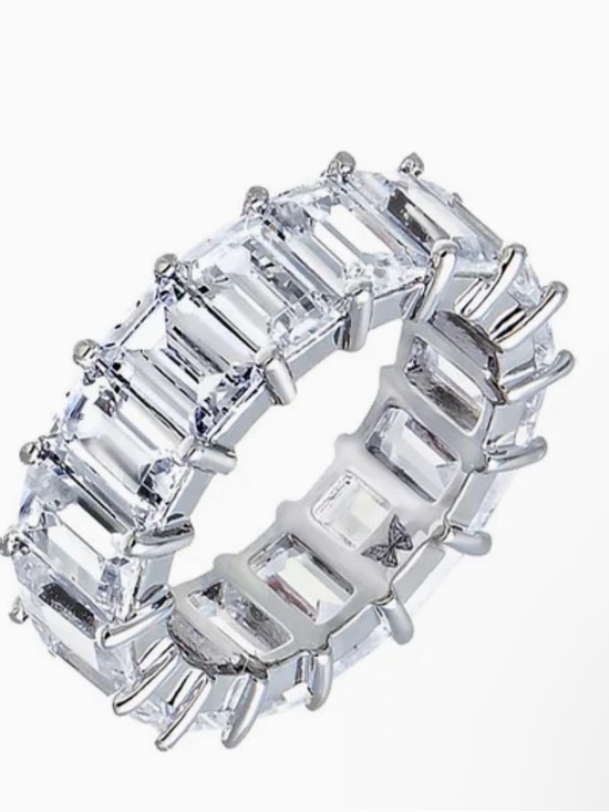 Adina Eden Jewelry - Adina Eden Emerald Cut Eternity Band size 8